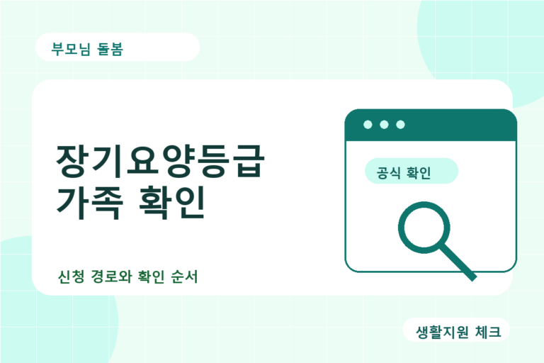 부모님 돌봄 확인 썸네일 - 생활지원 체크