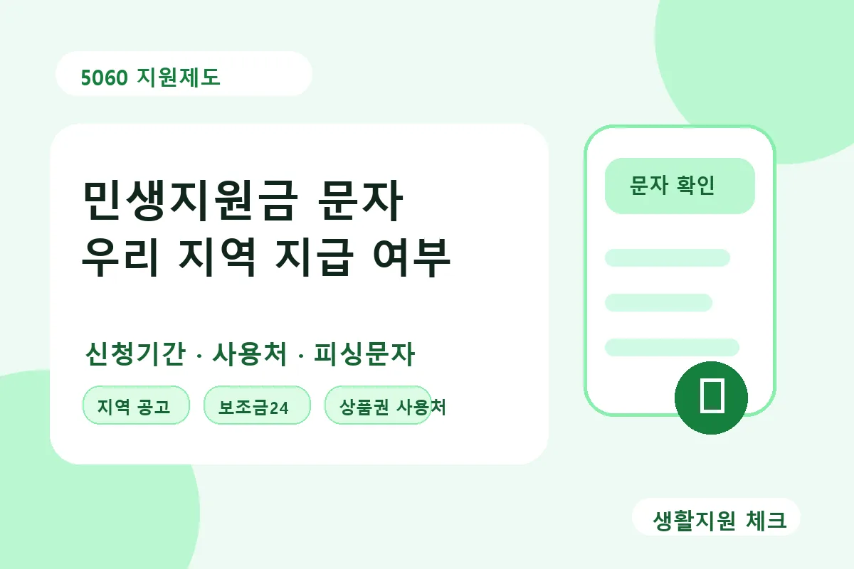 민생지원금 안내문자 우리 지역 지급 여부 신청기간 사용처 피싱문자 확인